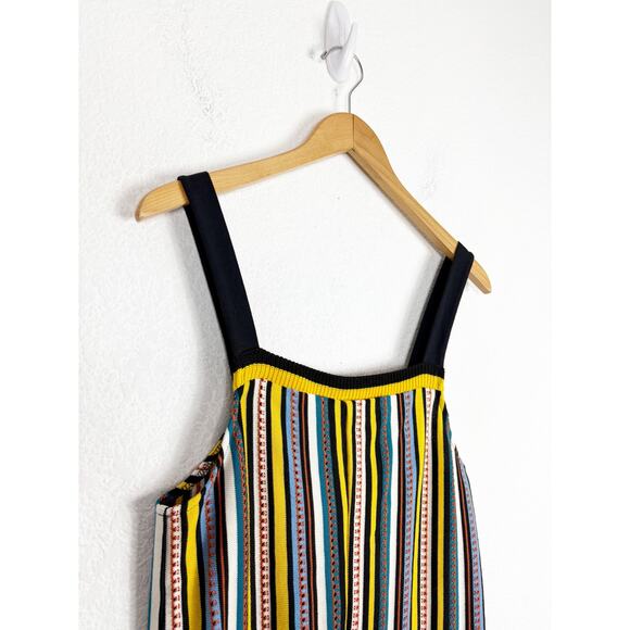 Zara Knit Multi Color Striped Romper Small Sleeveless Bohemian Lightweight - Picture 7 of 14
